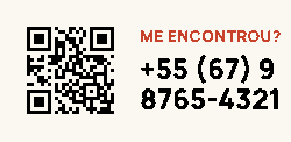 Face Contato: QR do WhatsApp e o telefone em corpo grande