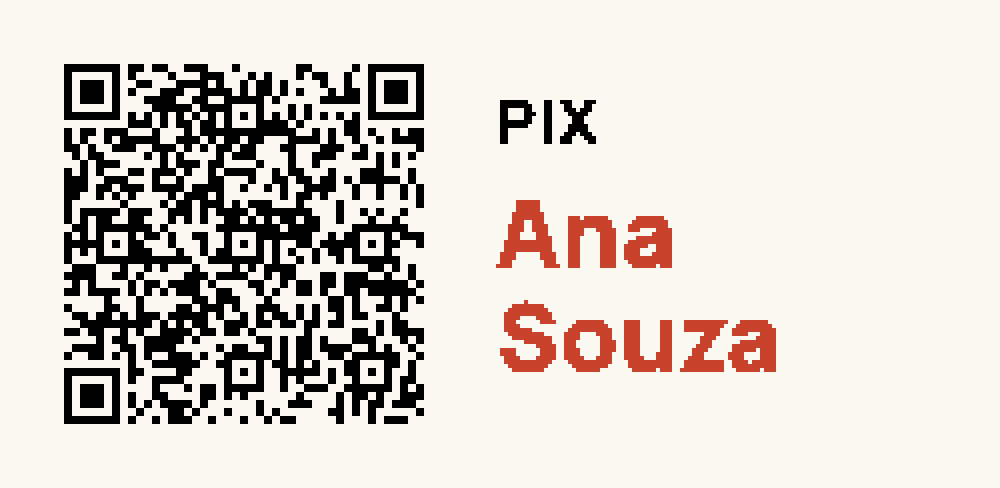 Face QR PIX: QR do pagamento e o nome do recebedor