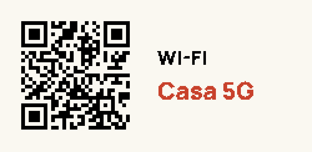 Face QR Wi-Fi: QR e o nome da rede em corpo grande